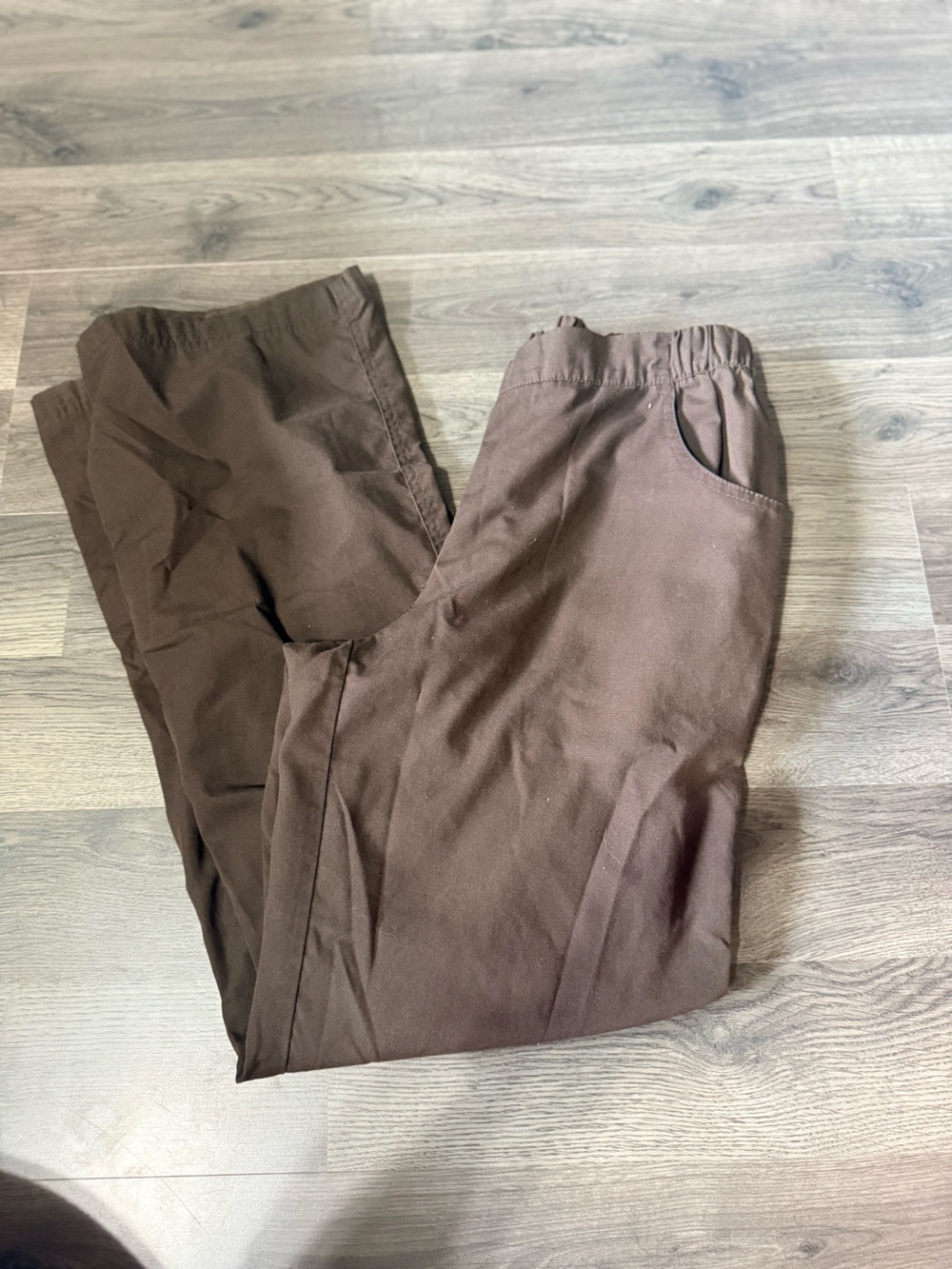 Men's Brown Casual Elastic-Waist Pants
